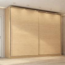Guarda Roupa Casal 2 Portas de Correr 4 Gavetas 100% MDF Santorini Carvalho Nature/Off White Guarda Roupa Casal 2 Portas de Correr 4 Gavetas 100% MDF Santorini Carvalho Nature/Off White