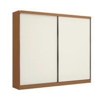 Guarda Roupa Casal 2 Portas de Correr 4 Gavetas 270cm Kappesberg Bigger Lots Canela/Off White - T583