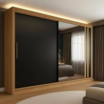 Guarda-Roupa Casal 2 Portas De Correr 4 Gavetas Com Espelho Toquio