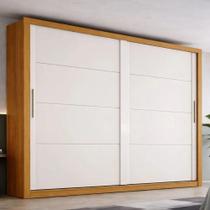 Guarda-roupa Casal 2 Portas De Correr 4 Gavetas Thor Henn Cinamomo/off White Guarda-roupa Casal 2 Portas De Correr 4 Gavetas Thor Henn Cinamomo/off White
