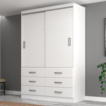 Guarda Roupa Casal 2 Portas de Correr 6 Gavetas Veneza Yescasa