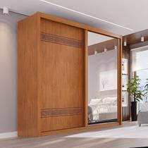 Guarda-Roupa Casal 2 Portas de Correr com Espelho 3 Gavetas MDF Pietro Laranja/Rubi Guarda-Roupa Casal 2 Portas de Correr com Espelho 3 Gavetas MDF Pietro Laranja/Rubi