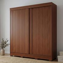 Guarda-Roupa Casal 2 Portas de Correr com Pés 183cm 100% MDF Bonito Espresso Móveis Marrom/Jequitiba Guarda-Roupa Casal 2 Portas de Correr com Pés 183cm 100% MDF Bonito Espresso Móveis Marrom/Jequitiba