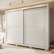 Guarda Roupa Casal 2 Portas de Correr com Pés Em MDF Clarice Panan Móveis Guarda Roupa Casal 2 Portas de Correr com Pés Em MDF Clarice Panan Móveis