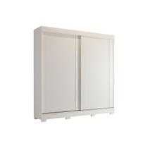 Guarda Roupa Casal 2 Portas de Correr e 3 Gavetas c/ Pés Ilhéus Branco - Panan Guarda Roupa Casal 2 Portas de Correr e 3 Gavetas c/ Pés Ilhéus Branco - Panan