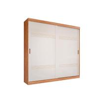 Guarda Roupa Casal 2 Portas de Correr e 4 Gavetas Blumenau Cinamomo/Off White - Panan Guarda Roupa Casal 2 Portas de Correr e 4 Gavetas Blumenau Cinamomo/Off White - Panan