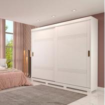 Guarda Roupa Casal 2 Portas de Correr e Pés 243cm 100% MDF Marsala Espresso Móveis