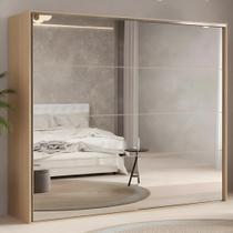 Guarda Roupa Casal 2 Portas de Correr Santorini 8 Espelhos