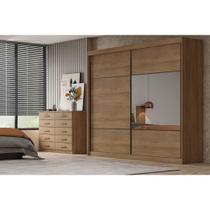 Guarda Roupa Casal 2 Portas e 8 Gavetas Belmonte/Brusque Cumaru 23 - Novo Horizonte