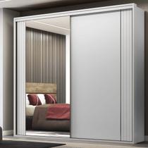 Guarda Roupa Casal 2 Portas MDF Ripado com Espelho Imperium Belmax Guarda Roupa Casal 2 Portas MDF Ripado com Espelho Imperium Belmax