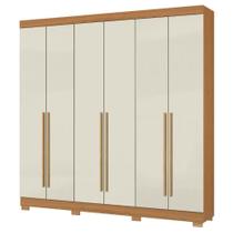 Guarda Roupa Casal 2030230 6 Portas de Bater MDP e MDF Cinamomo Off White Aramóveis Guarda Roupa Casal 2030230 6 Portas de Bater MDP e MDF Cinamomo Off White Aramóveis