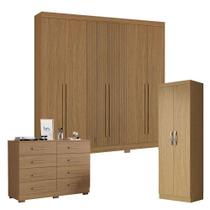 Guarda Roupa Casal 2030230 Com Multiuso New 2000192 E Cômoda 2014148 Atacama - Aramóveis