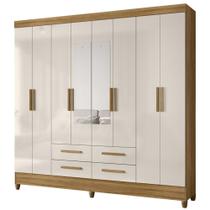 Guarda Roupa Casal 204cm Com Espelho Vitta Freijó/Off Z17 - Mpozenato
