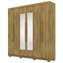 Guarda Roupa Casal 218cm Com Espelho Elegance Nature - Vila Rica Guarda Roupa Casal 218cm Com Espelho Elegance Nature - Vila Rica