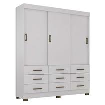 Guarda Roupa Casal 2239 Branco Carbono Flex Araplac