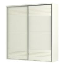 Guarda Roupa Casal 223cm 2 Portas de Correr 100% MDF TW602 Off White - Dalla Costa