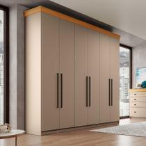 Guarda Roupa Casal 2,25m x 2,2m 6 Portas 2 Gavetas 100% MDF