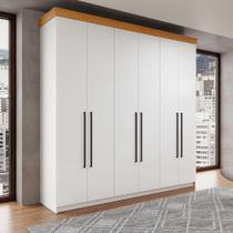 Guarda Roupa Casal 2,25m x 2,2m 6 Portas 2 Gavetas 100% MDF - Móveis Primavera Q