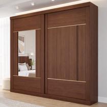 Guarda-Roupa Casal 229cm 2 Portas de Correr com 2 Espelhos MDF Talin Marrom/Jequitiba Guarda-Roupa Casal 229cm 2 Portas de Correr com 2 Espelhos MDF Talin Marrom/Jequitiba