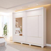 Guarda-roupa Casal 229cm Mdf 2 Portas de Correr com Pés e 2 Espelhos Talin Guarda-roupa Casal 229cm Mdf 2 Portas de Correr com Pés e 2 Espelhos Talin