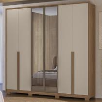 Guarda Roupa Casal 240cm 6 Portas Saara Carvalho/Fendi Z17 - Mpozenato Guarda Roupa Casal 240cm 6 Portas Saara Carvalho/Fendi Z17 - Mpozenato