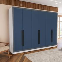 Guarda Roupa Casal 242,1cm com 6 Portas e 4 Gavetas 240834 Valência Politorno Móveis
