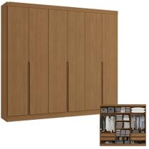 Guarda-roupa Casal 242cm de MDF 6 Portas 4 Gavetas Kappesberg Open-R582 Guarda-roupa Casal 242cm de MDF 6 Portas 4 Gavetas Kappesberg Open-R582