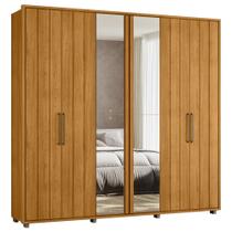 Guarda Roupa Casal 250cm Com Espelho Vibe Cinamomo Z10 - Mpozenato