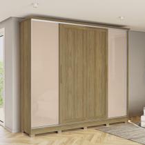 Guarda Roupa Casal 265cm 4 portas 4 gavetas com pés CB03N565 Kappesberg