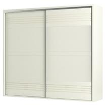 Guarda Roupa Casal 267cm 2 Portas de Correr 100% MDF TW603 Off White - Dalla Costa