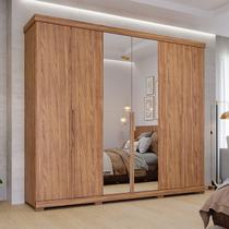 Guarda-roupa Casal 267cm 6 Portas com Espelho e Pés 100% Mdf Linhares Espresso Móveis