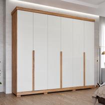 Guarda-Roupa Casal 267cm 6 Portas com Pés 100% Mdf Linhares Espresso Móveis