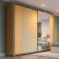 Guarda Roupa Casal 2,6m Portas de Correr 4 Gavetas 100% MDF