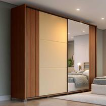 Guarda Roupa Casal 2,6m Portas de Correr 4 Gavetas 100% MDF