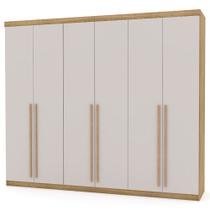 Guarda Roupa Casal 276cm 6 Gavetas Dubai Majestic Nature/Fendi - VLR MÓVEIS Guarda Roupa Casal 276cm 6 Gavetas Dubai Majestic Nature/Fendi - VLR MÓVEIS