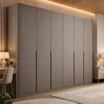 Guarda Roupa Casal 276cm com 6 Portas de Abrir 100% MDF