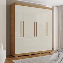 Guarda Roupa Casal 2m 6 Portas 4 Gavetas Porto Bello Cedro e Areia - Rud Rack Guarda Roupa Casal 2m 6 Portas 4 Gavetas Porto Bello Cedro e Areia - Rud Rack