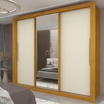 Guarda-roupa Casal 3 Portas 1 Porta Espelhada Milão Yescasa 100% MDF