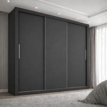 Guarda-Roupa Casal 3 Portas 4 Gavetas 185,5cm Viena Yescasa Preto