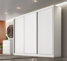 Guarda Roupa Casal 3 Portas 4 Gavetas - Arezzo Plus-Branco - Móveis Novo Horizonte Guarda Roupa Casal 3 Portas 4 Gavetas - Arezzo Plus-Branco - Móveis Novo Horizonte