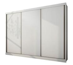 Guarda Roupa Casal 3 Portas 4 Gavetas - Diamond-Branco - Móveis Novo Horizonte