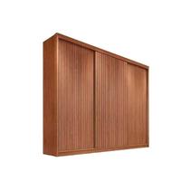 Guarda Roupa Casal 3 Portas 4 Gavetas - Diamond-Cumaru/Ripado 3D - Móveis Novo Horizonte