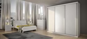 Guarda Roupa Casal 3 Portas 6 Gavetas - Paradizzo Gold-Branco - Móveis Novo Horizonte