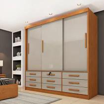 Guarda Roupa Casal 3 Portas 9 Gavetas 199cm Chicago Tcil Móveis