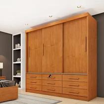 Guarda Roupa Casal 3 Portas 9 Gavetas 199cm Chicago Tcil Móveis