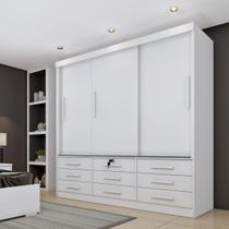 Guarda Roupa Casal 3 Portas 9 Gavetas 199cm Chicago