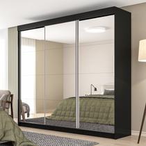 Guarda-roupa Casal 3 Portas com Espelho 6 Gavetas Grajaú Yescasa