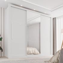 Guarda-Roupa Casal 3 Portas com Espelho Central e 4 Gavetas Costa Rica Guarda-Roupa Casal 3 Portas com Espelho Central e 4 Gavetas Costa Rica