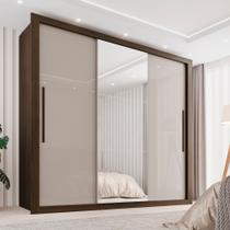 Guarda-Roupa Casal 3 Portas com Espelho Central e 4 Gavetas Costa Rica Guarda-Roupa Casal 3 Portas com Espelho Central e 4 Gavetas Costa Rica