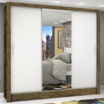 Guarda Roupa Casal 3 Portas com Espelho Porto Plus Espresso Móveis